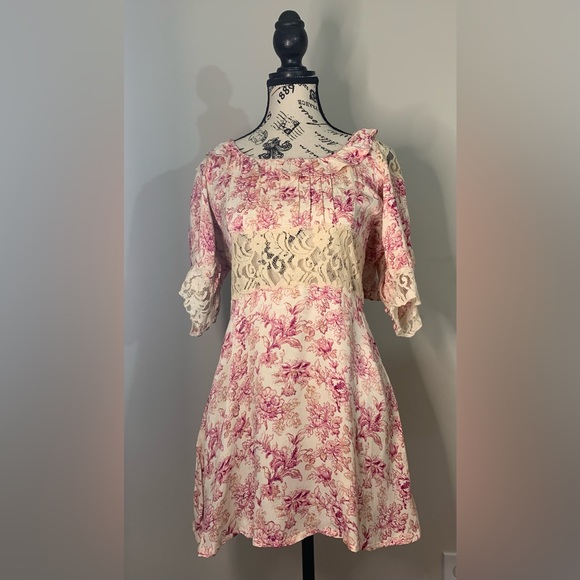 Free people Lucie Mini in Pink Combo Color:Pink Combo NWOT Size:4 - Picture 2 of 16